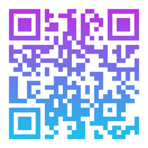 A qr code with blue and purple colors

Description automatically generated